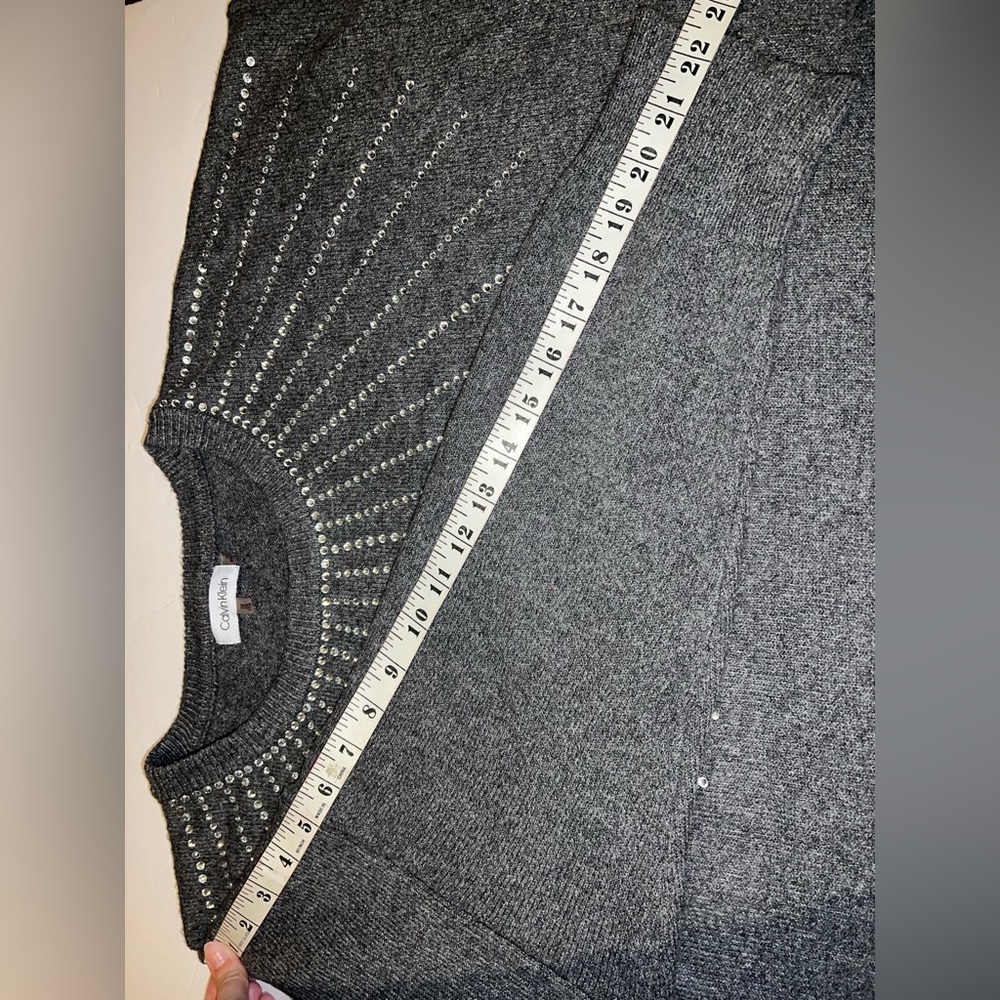 Calvin Klein Rhinestone Neck Sweater - Picture 11 of 12